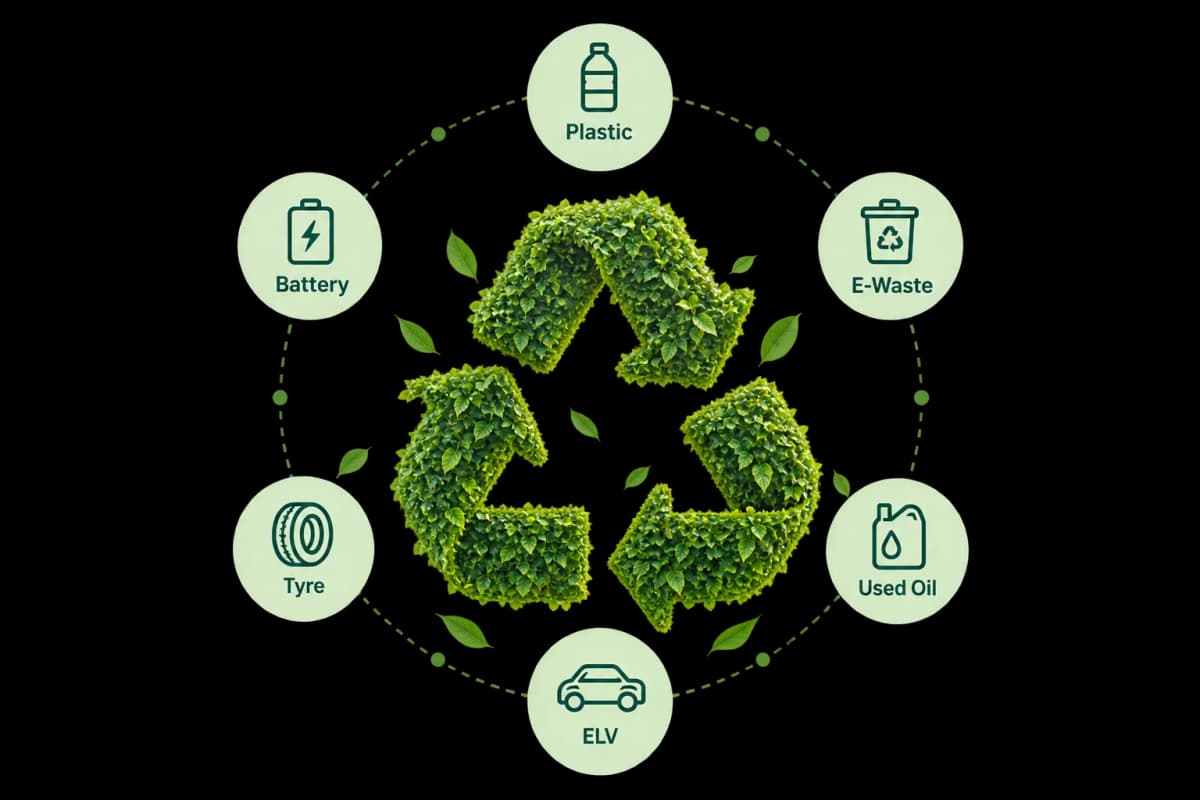 EcoTrace One — six waste streams on one platform